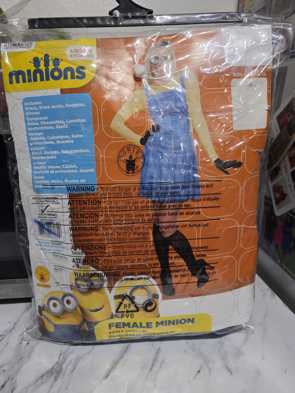 Female Minion Costume - Yellow and Blue